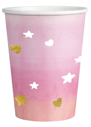 Baby Girl Hello World papír pohár 8 db-os 250 ml