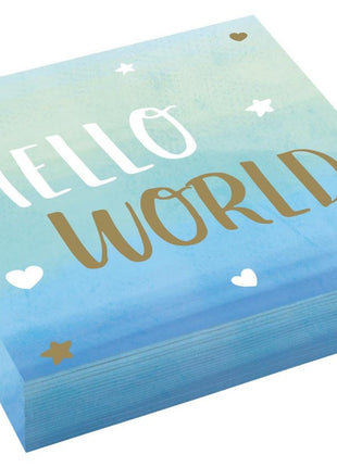 Baby Boy Hello World szalvéta 16 db-os 33x33 cm