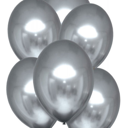 Szatén Platinum léggömb, lufi 6 db-os 11 inch (27,5cm)
