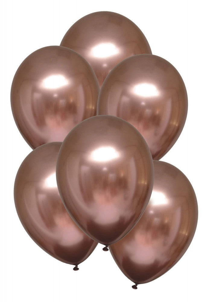 Szatén Rose léggömb, lufi 6 db-os 11 inch (27,5cm)