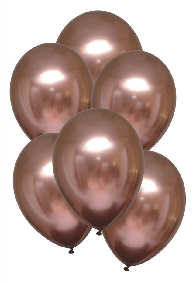 Szatén Rose léggömb, lufi 6 db-os 11 inch (27,5cm)