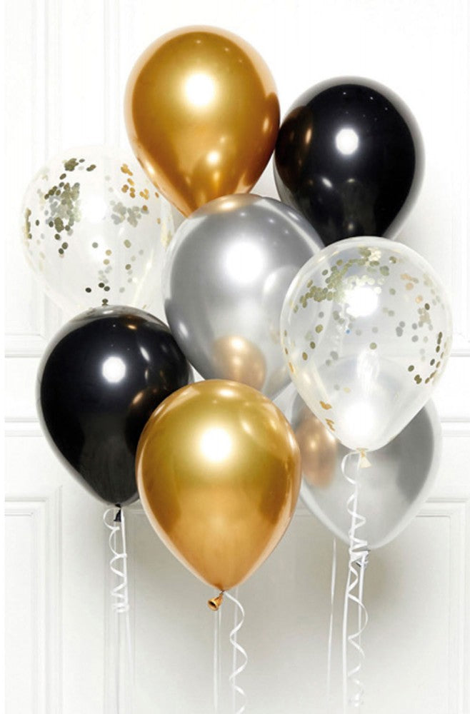 Happy Birthday Fashion léggömb, lufi 8 db-os szett 11 inch (27,5cm)