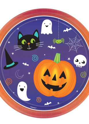 Halloween Friends papírtányér 8 db-os 23 cm