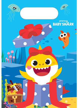 Baby Shark Music ajándéktasak, ajándékzacskó 8 db-os