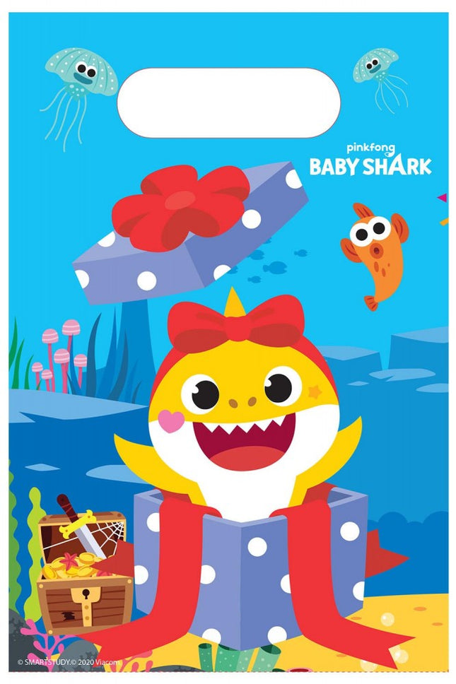 Baby Shark Music ajándéktasak, ajándékzacskó 8 db-os