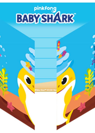 Baby Shark Music Party meghívó 8 db-os