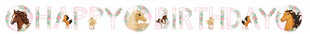 Beautiful Horses, Lovas Happy Birthday felirat 140 cm