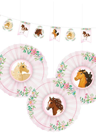 Beautiful Horses, Lovas függő dekoráció és zászlófüzér szett