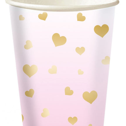 Első születésnap Pink Ombre papír pohár 8 db-os 250 ml