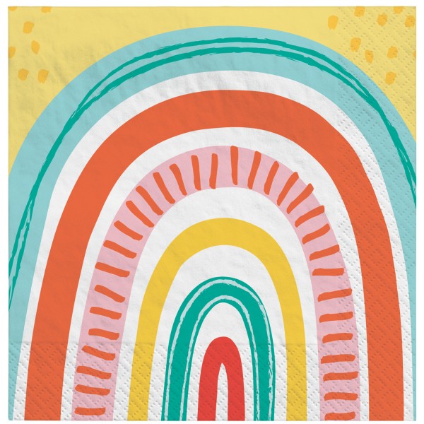 Szivárvány Retro szalvéta 16 db-os 33x33 cm