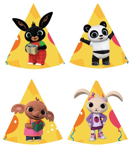 Bing Yellow Parti kalap, csákó 8 db-os