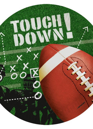 Amerikai futball Touchdown papírtányér 8 db-os 23 cm