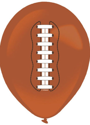 Amerikai futball Touchdown léggömb, lufi 6 db-os 11 inch (27,5 cm)