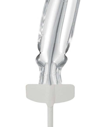 Silver, Ezüst 7-es szám fólia lufi tortára 13 cm