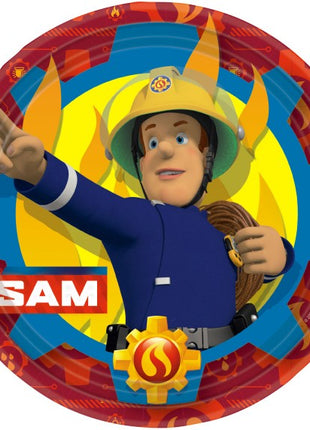 Sam a tűzoltó Fire papírtányér 8 db-os 23 cm