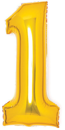 Gold, Arany 1-es szám fólia lufi 66 cm