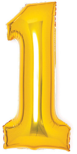 Gold, Arany 1-es szám fólia lufi 66 cm
