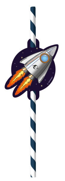 Űr Space papír szívószál 8 db-os szett
