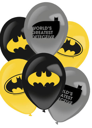 Batman léggömb, lufi 6 db-os 11 inch (27,5 cm)