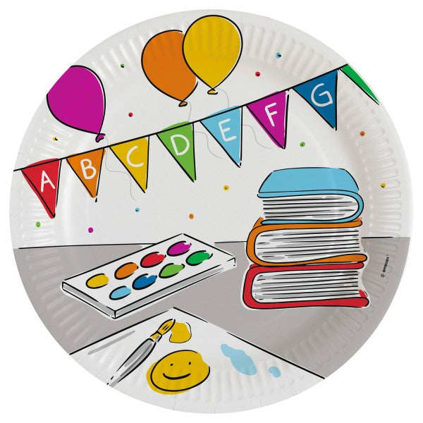 Iskolakezdés School Start papírtányér 8 db-os 23 cm