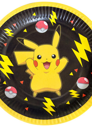 Pokémon Thunder papírtányér 8 db-os 18 cm