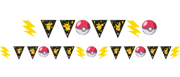 Pokémon Thunder papír zászlófüzér 330 cm