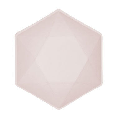 Rózsaszín Vert Decor hatszögletű mélytányér 6 db-os 15,8 cm