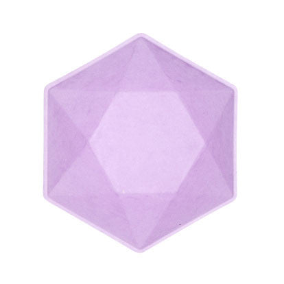 Lila Vert Decor hatszögletű mélytányér 6 db-os 15,8 cm