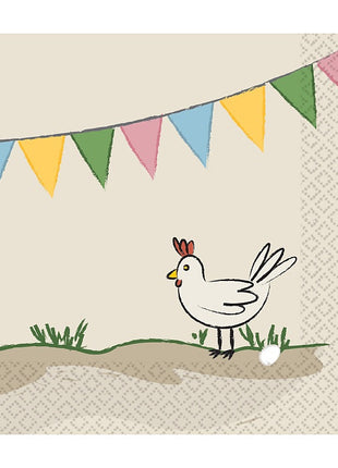 Farm Party szalvéta 16 db-os 25x25 cm