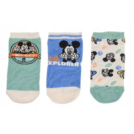 Disney Mickey Explorer Green baba zokni, zöld színű, Mickey egér mintával, 0–6 hónapos méret