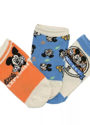 Disney Mickey Explorer Orange baba zokni, narancssárga színű, Mickey egér mintával, 0–6 hónapos méret