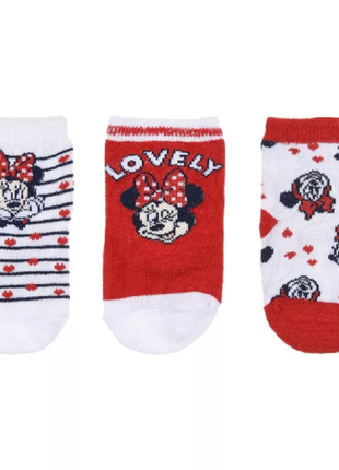 Disney Minnie Lovely White baba zokni, fehér színű, Minnie egér mintával, 0–6 hónapos méret