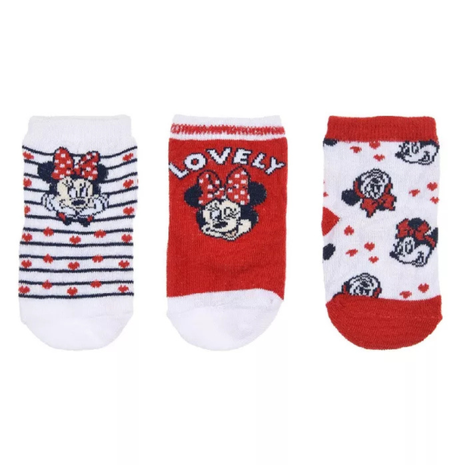 Disney Minnie Lovely White baba zokni, fehér színű, Minnie egér mintával, 0–6 hónapos méret