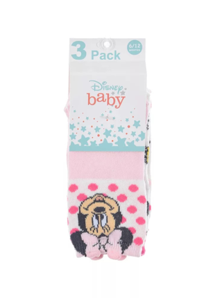 Disney Minnie Wink Pink baba zokni 6–12 hónapos korig, rózsaszín mintás puha babazokni