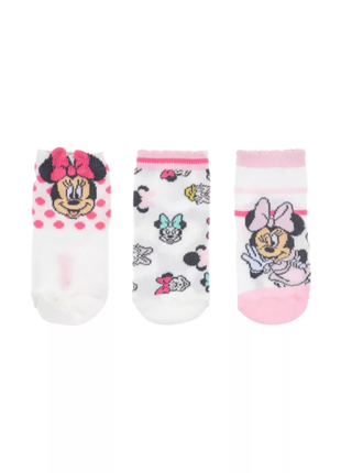 Disney Minnie Wink White baba zokni 6-12 hónapos korig, fehér mintás puha babazokni