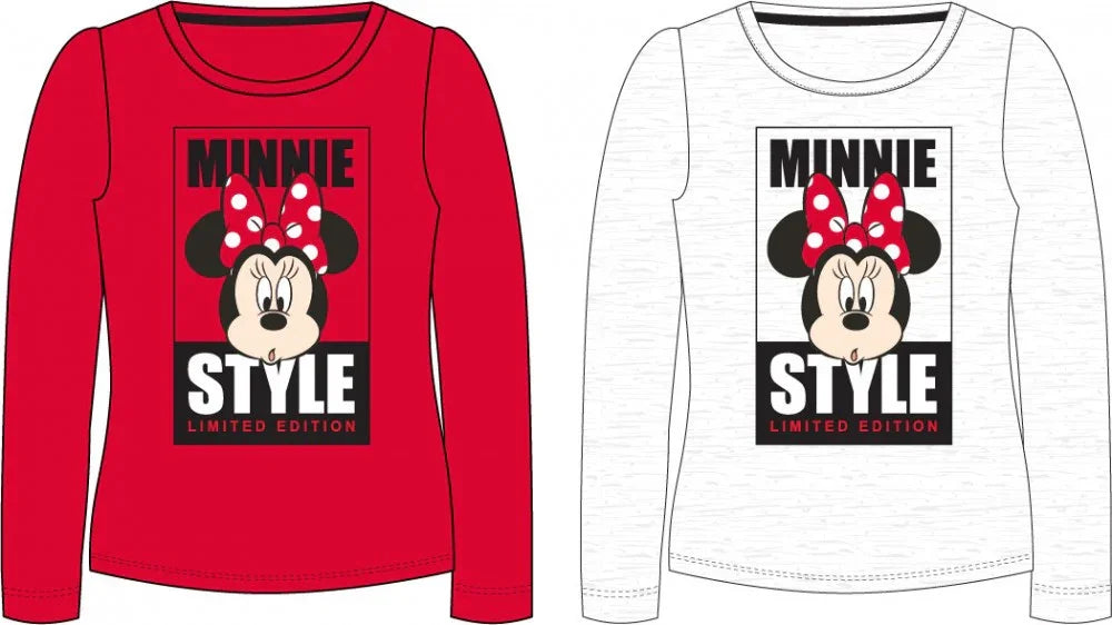 Disney Minnie Style gyerek hosszú póló, felső 3 - 8 év / 98 - 128 cm