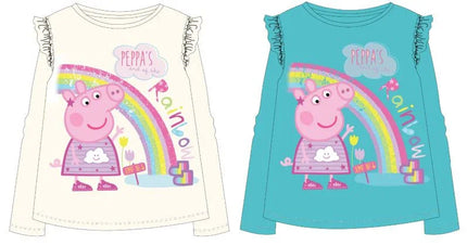 Peppa malac Rainbow gyerek hosszú póló, felső 2 - 6 év / 92 - 116 cm