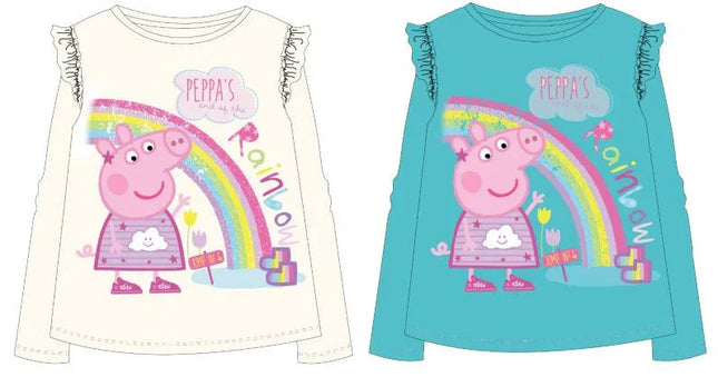Peppa malac Rainbow gyerek hosszú póló, felső 2 - 6 év / 92 - 116 cm