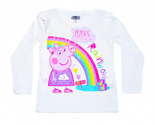 Peppa malac Rainbow gyerek hosszú póló, felső 2 - 6 év / 92 - 116 cm