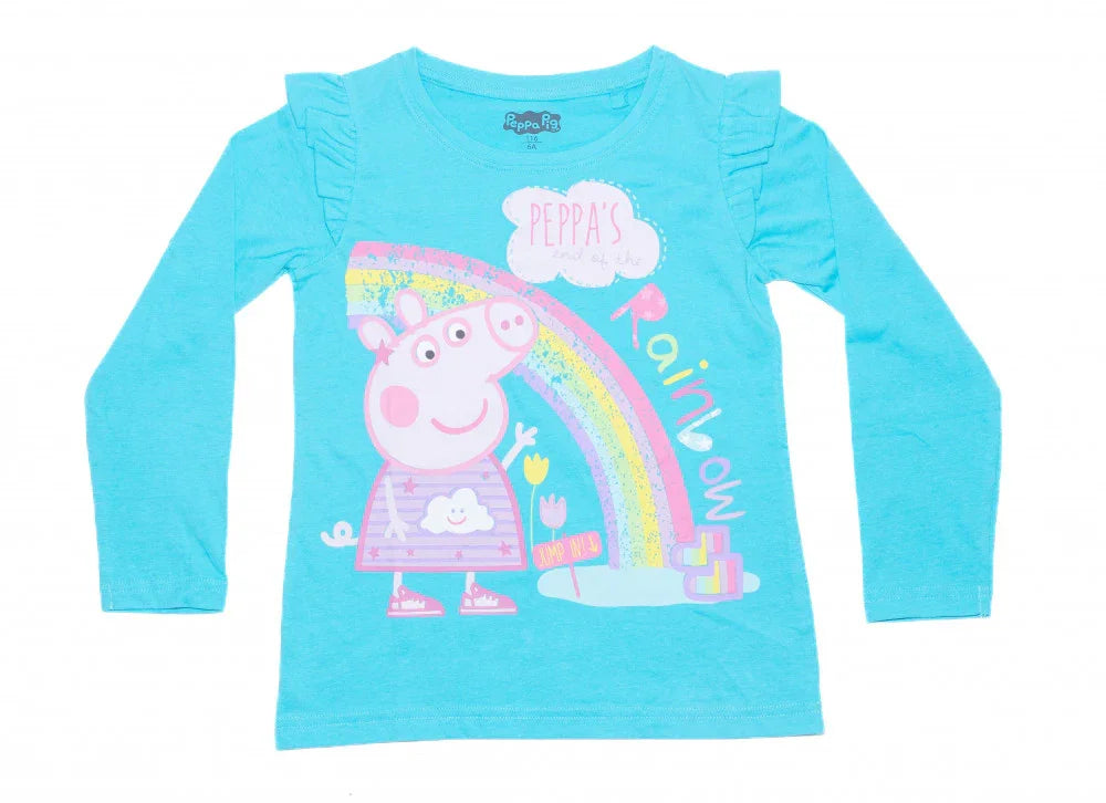 Peppa malac Rainbow gyerek hosszú póló, felső 2 - 6 év / 92 - 116 cm