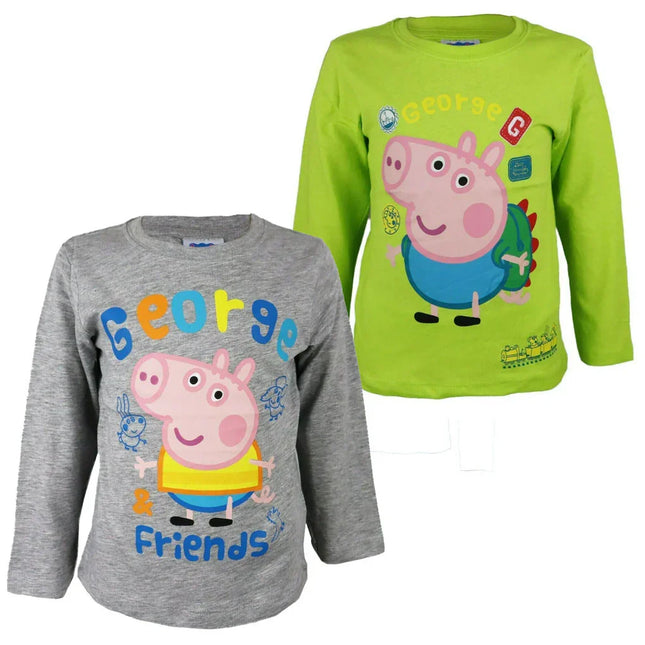 Peppa malac George gyerek hosszú póló, felső 2 - 6 év / 92 - 116 cm
