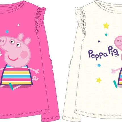 Peppa malac Striped gyerek hosszú póló, felső 2 - 6 év / 92 - 116 cm