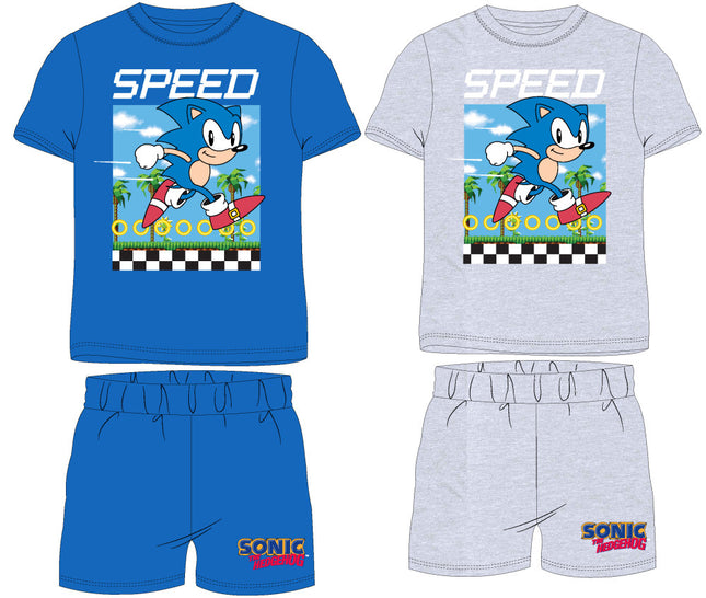 Sonic a sündisznó Speed gyerek rövid pizsama 4 - 8 év / 104 cm - 128 cm
