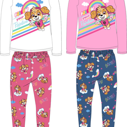 Mancs Őrjárat Rainbow gyerek hosszú pizsama 3 - 8 év / 98 - 128 cm