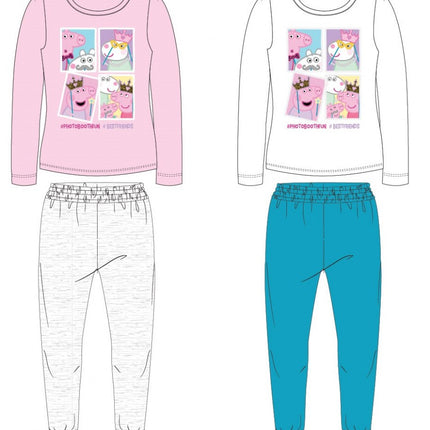 Peppa malac gyerek hosszú pizsama 2 - 6 év / 92 - 116 cm