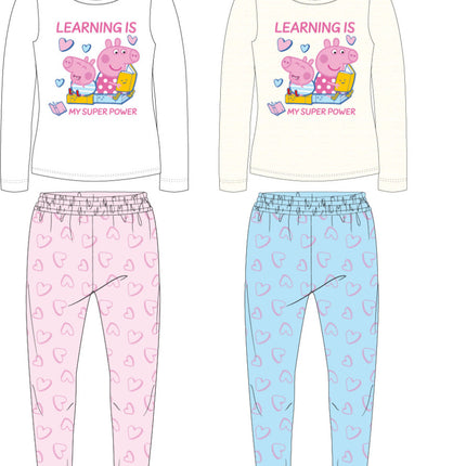 Peppa malac Learning gyerek hosszú pizsama 2 - 6 év / 92 - 116 cm