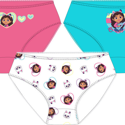 Gabi babaháza Fun gyerek fehérnemű, bugyi 3 darab/csomag 4 - 9 év / 104 - 134 cm