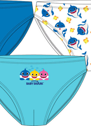Baby Shark Blue gyerek fehérnemű, alsó 3 darab/csomag 2 - 5 év / 92 - 110 cm