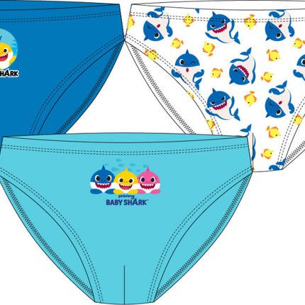 Baby Shark Blue gyerek fehérnemű, alsó 3 darab/csomag 2 - 5 év / 92 - 110 cm