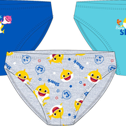 Baby Shark gyerek fehérnemű, alsó 3 darab/csomag 2 - 5 év / 92 - 110 cm